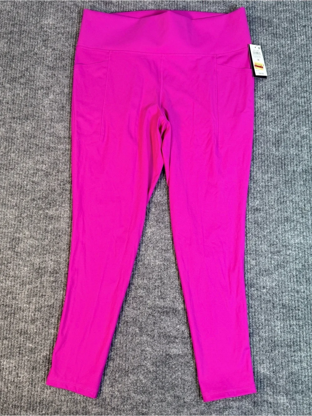 ID Ideology Women’s Compression 7/8 Leggings, Pink Dragon Fruit Size 1X New - Picture 2 of 7